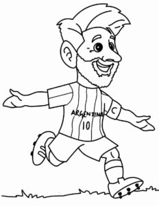Desenho de Messi Desenho Colorir Imprimir 05