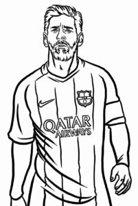 Desenho de Messi Desenho Colorir Imprimir 07