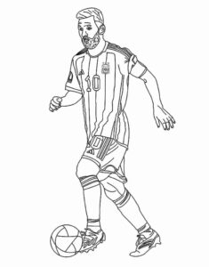 Desenho de Messi Desenho Colorir Imprimir 08