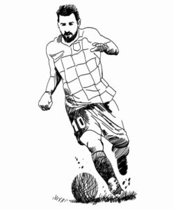 Desenho de Messi Desenho Colorir Imprimir 11