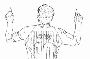 Desenho de Messi Desenho Colorir Imprimir 12