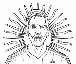 Desenho de Messi Desenho Colorir Imprimir 13