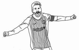 Desenho de Messi Desenho Colorir Imprimir 14