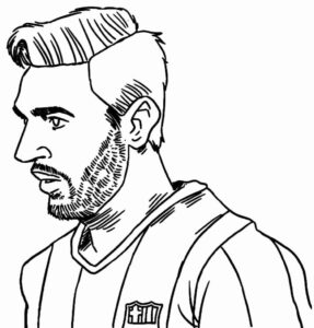 Desenho de Messi Desenho Colorir Imprimir 20