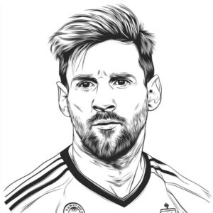 Desenho de Messi Desenho Colorir Imprimir 22