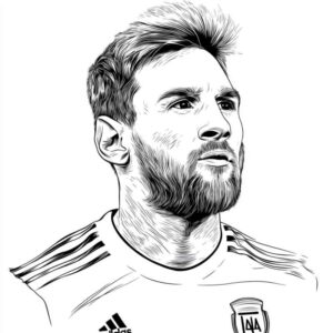 Desenho de Messi Desenho Colorir Imprimir 23
