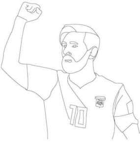 Desenho de Messi Desenho Colorir Imprimir 26