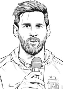 Desenho de Messi Desenho Colorir Imprimir 30
