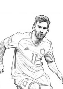 Desenho de Messi Desenho Colorir Imprimir 31