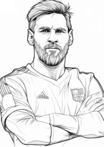 Desenho de Messi Desenho Colorir Imprimir 34