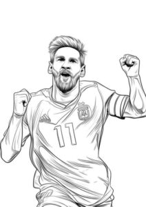 Desenho de Messi Desenho Colorir Imprimir 35