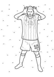 Desenho de Messi Desenho Colorir Imprimir 38