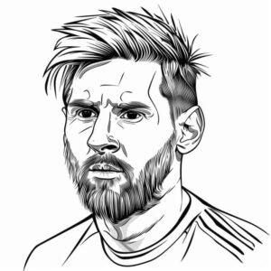 Desenho de Messi Desenho Colorir Imprimir 39