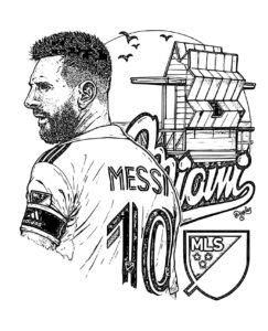 Desenho de Messi Desenho Colorir Imprimir 44
