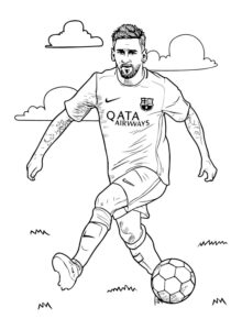 Desenho de Messi Desenho Colorir Imprimir 47