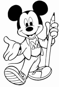 Desenho de Mickey Desenho Colorir Imprimir 088