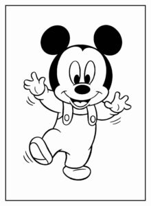 Desenho de Mickey Desenho Colorir Imprimir 096