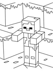 Desenho de Minecraft Desenho Colorir Imprimir 002