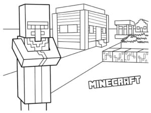 Desenho de Minecraft Desenho Colorir Imprimir 004