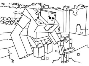 Desenho de Minecraft Desenho Colorir Imprimir 005