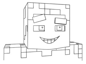 Desenho de Minecraft Desenho Colorir Imprimir 007