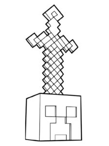 Desenho de Minecraft Desenho Colorir Imprimir 016