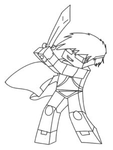 Desenho de Minecraft Desenho Colorir Imprimir 030