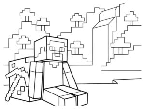 Desenho de Minecraft Desenho Colorir Imprimir 037