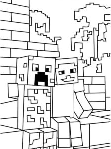 Desenho de Minecraft Desenho Colorir Imprimir 043