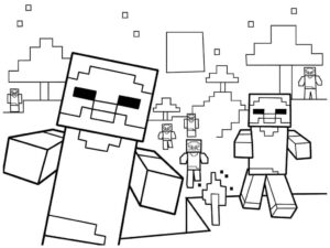 Desenho de Minecraft Desenho Colorir Imprimir 044