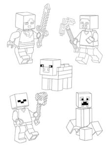 Desenho de Minecraft Desenho Colorir Imprimir 047