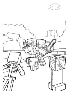 Desenho de Minecraft Desenho Colorir Imprimir 048