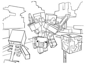 Desenho de Minecraft Desenho Colorir Imprimir 049