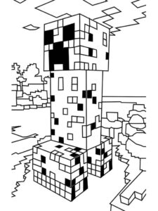 Desenho de Minecraft Desenho Colorir Imprimir 051