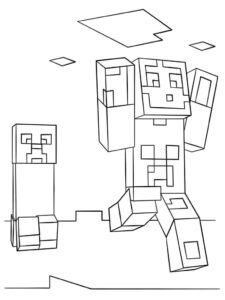 Desenho de Minecraft Desenho Colorir Imprimir 052