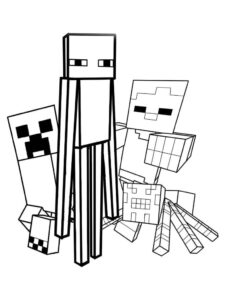 Desenho de Minecraft Desenho Colorir Imprimir 056