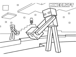 Desenho de Minecraft Desenho Colorir Imprimir 057