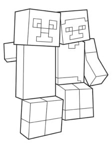 Desenho de Minecraft Desenho Colorir Imprimir 058