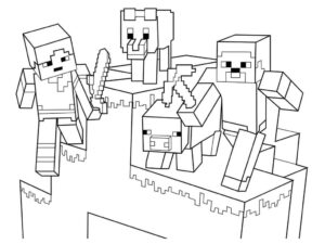 Desenho de Minecraft Desenho Colorir Imprimir 061