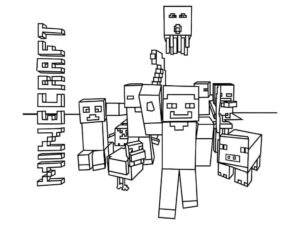 Desenho de Minecraft Desenho Colorir Imprimir 063