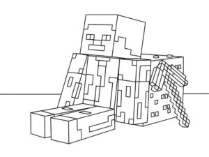 Desenho de Minecraft Desenho Colorir Imprimir 064