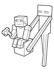 Desenho de Minecraft Desenho Colorir Imprimir 065