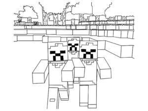 Desenho de Minecraft Desenho Colorir Imprimir 066