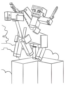 Desenho de Minecraft Desenho Colorir Imprimir 067