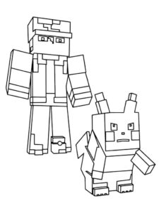 Desenho de Minecraft Desenho Colorir Imprimir 069