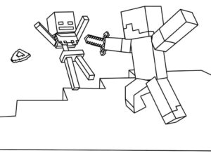 Desenho de Minecraft Desenho Colorir Imprimir 070