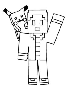 Desenho de Minecraft Desenho Colorir Imprimir 072