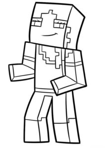 Desenho de Minecraft Desenho Colorir Imprimir 074