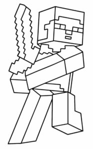 Desenho de Minecraft Desenho Colorir Imprimir 075