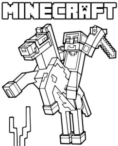 Desenho de Minecraft Desenho Colorir Imprimir 078